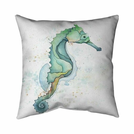 BEGIN HOME DECOR 26 x 26 in. Sea Horse-Double Sided Print Indoor Pillow 5541-2626-AN488